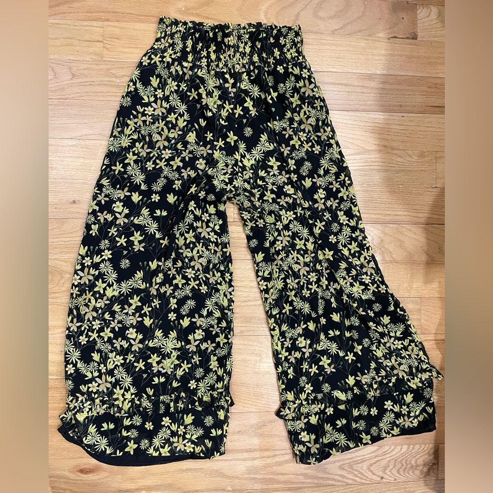 Floral Wide Leg Pants